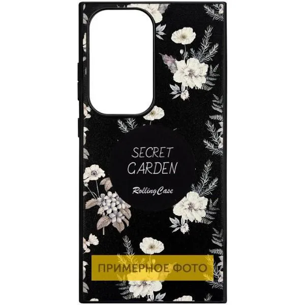 TPU+PC чехол Soft Secret Garden для Xiaomi Redmi Note 14 Pro 4G — Черный