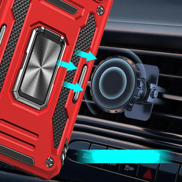 Ударопрочный чехол Camshield Army Ring для Xiaomi Redmi Note 14 Pro 4G/5G / 14 Pro+ / Poco X7 — Красный — фото 2 Ударопрочный чехол Camshield Army Ring для Xiaomi Redmi Note 14 Pro 4G/5G / 14 Pro+ / Poco X7 — Красный — фото 2