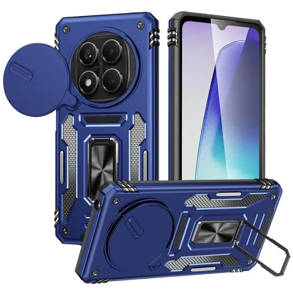 Ударостійкий чохол Camshield Army Ring для Xiaomi Redmi Note 15 Pro+ 5G / Poco M8 Pro 5G — Синій
