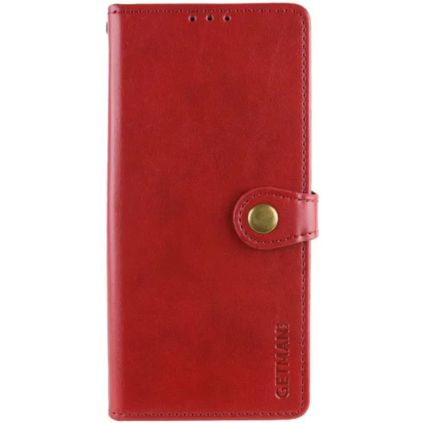 Кожаный чехол-книжка GETMAN Gallant (PU) для Xiaomi Redmi Note 15 Pro+ 5G — Красный — фото 1