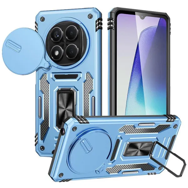 Ударостійкий чохол Camshield Army Ring для Xiaomi Redmi Note 15 Pro+ 5G / Poco M8 Pro 5G — Блакитний