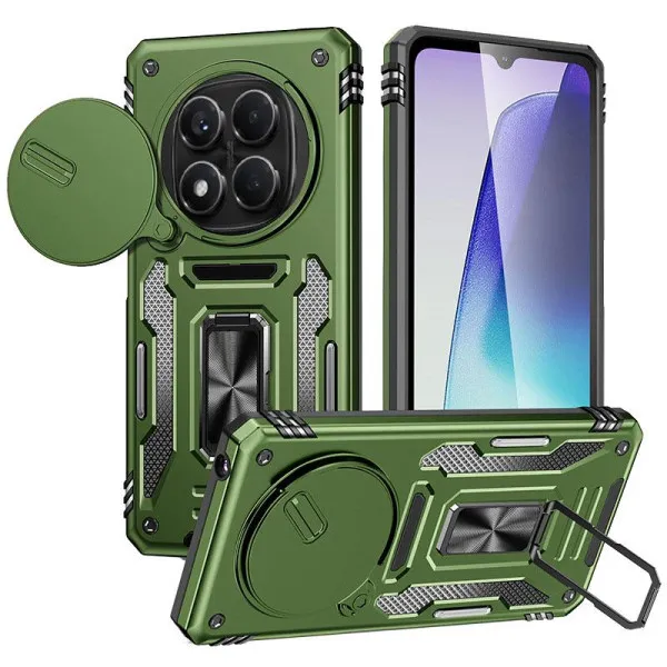 Ударостійкий чохол Camshield Army Ring для Xiaomi Redmi Note 15 Pro+ 5G / Poco M8 Pro 5G — Оливковий