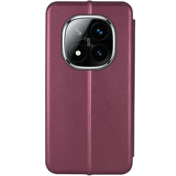 Кожаный чехол-книжка Classy для Xiaomi Redmi Note 15 Pro 4G — Бордовый — фото 3 Кожаный чехол-книжка Classy для Xiaomi Redmi Note 15 Pro 4G — Бордовый — фото 3