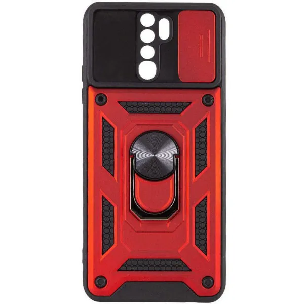 Чехол Ummi Camshield Serge Ring для Xiaomi Redmi Note 8 Pro — Красный