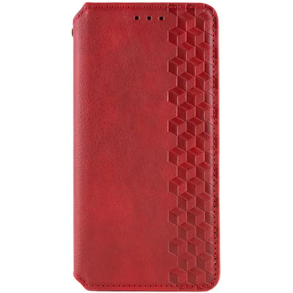 Кожаный чехол-книжка GETMAN Cubic (PU) для Xiaomi Redmi Note 8 Pro — Красный Кожаный чехол-книжка GETMAN Cubic (PU) для Xiaomi Redmi Note 8 Pro — Красный