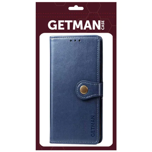 Кожаный чехол-книжка GETMAN Gallant (PU) для Xiaomi Redmi Note 8 Pro — Синий — фото 5 Кожаный чехол-книжка GETMAN Gallant (PU) для Xiaomi Redmi Note 8 Pro — Синий — фото 5