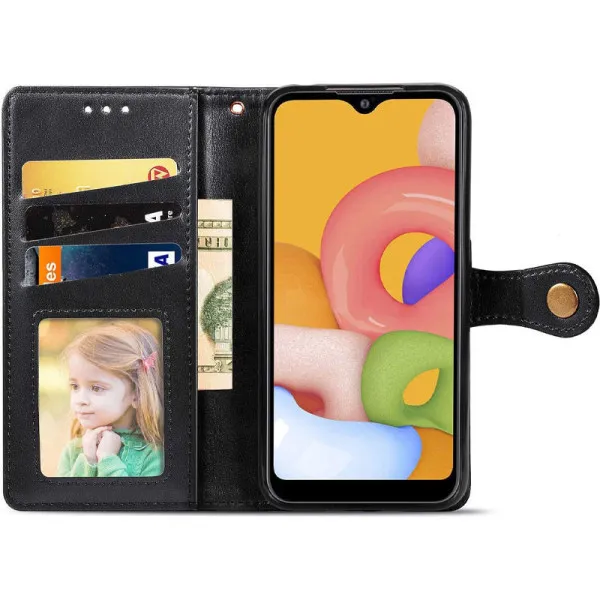 Шкіряний чохол-книжка GETMAN Gallant (PU) для Xiaomi Redmi Note 8 Pro — Чорний — фото 2