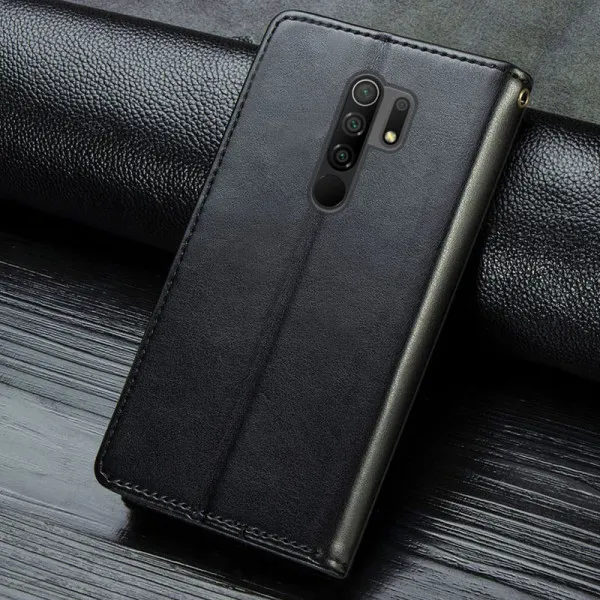 Шкіряний чохол-книжка GETMAN Gallant (PU) для Xiaomi Redmi Note 8 Pro — Чорний — фото 5