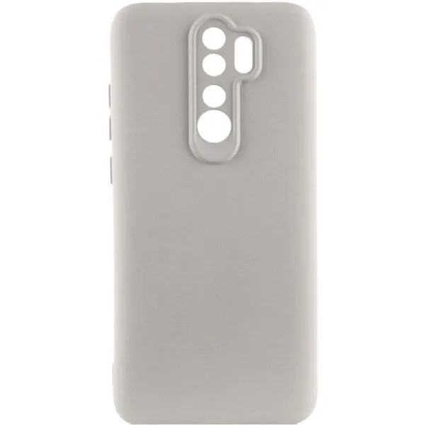 Чехол TPU GETMAN Liquid Silk Full Camera для Xiaomi Redmi Note 8 Pro — Серый Чехол TPU GETMAN Liquid Silk Full Camera для Xiaomi Redmi Note 8 Pro — Серый