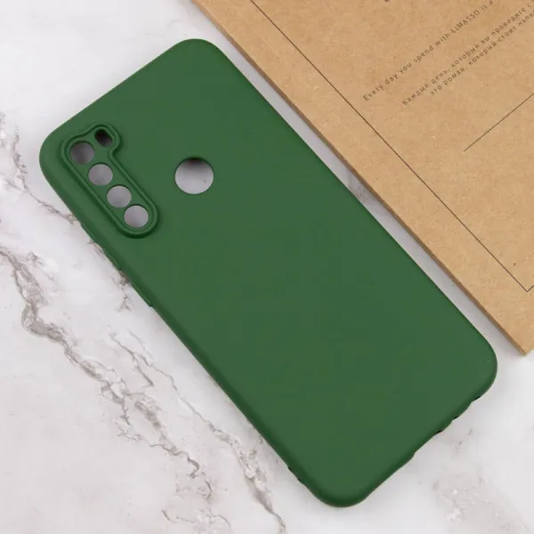 Чехол TPU GETMAN Liquid Silk Full Camera для Xiaomi Redmi Note 8T — Зеленый — фото 4