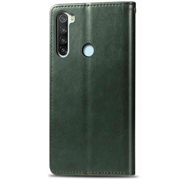 Кожаный чехол-книжка GETMAN Gallant (PU) для Xiaomi Redmi Note 8T — Зеленый — фото 2