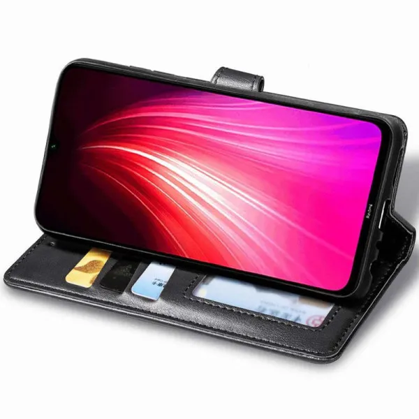Шкіряний чохол-книжка GETMAN Gallant (PU) для Xiaomi Redmi Note 8T — Чорний — фото 3 Шкіряний чохол-книжка GETMAN Gallant (PU) для Xiaomi Redmi Note 8T — Чорний — фото 3