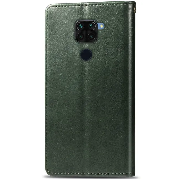 Шкіряний чохол-книжка GETMAN Gallant (PU) для Xiaomi Redmi Note 9 / Redmi 10X — Зелений — фото 2 Шкіряний чохол-книжка GETMAN Gallant (PU) для Xiaomi Redmi Note 9 / Redmi 10X — Зелений — фото 2