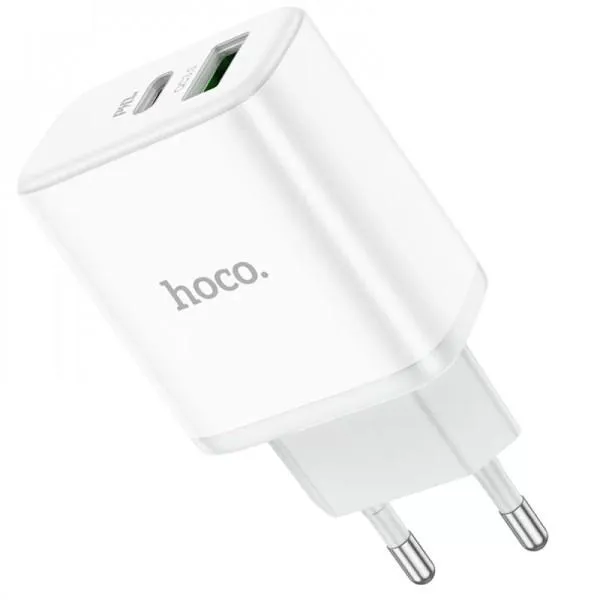 СЗУ Hoco C105A Stage PD20W+QC3.0 (1USB-A/1C) — Белый — фото 4 СЗУ Hoco C105A Stage PD20W+QC3.0 (1USB-A/1C) — Белый — фото 4