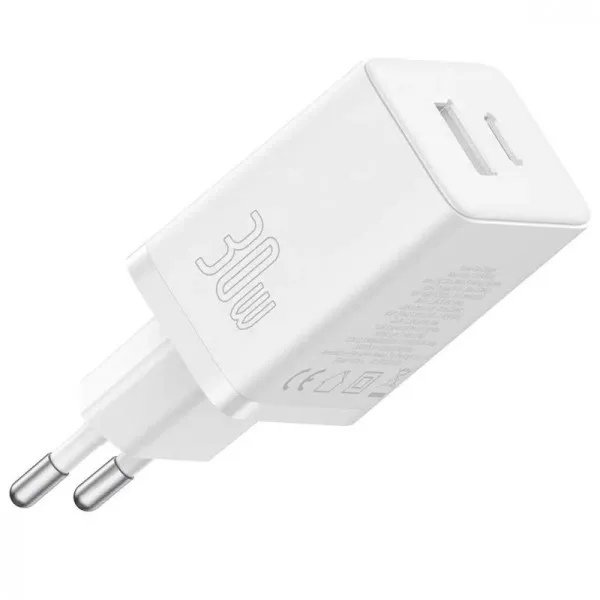 МЗП Baseus Cube Pro Fast Charger PD30W+QC3.0 (1USB-A/1C) (P10111404) — Білий — фото 1
