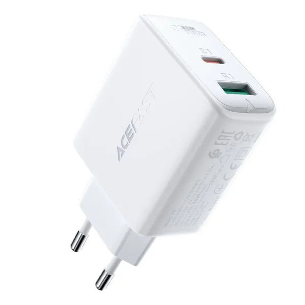 СЗУ Acefast A5 PD32W+QC3.0 (1USB-A/1C) — Белый — фото 1