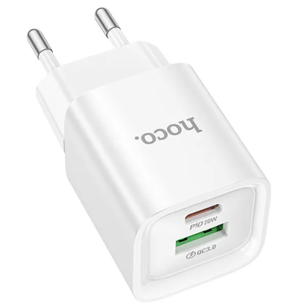МЗП Hoco C147A PD20W+QC3.0 (1USB-A/1C) — Білий — фото 2