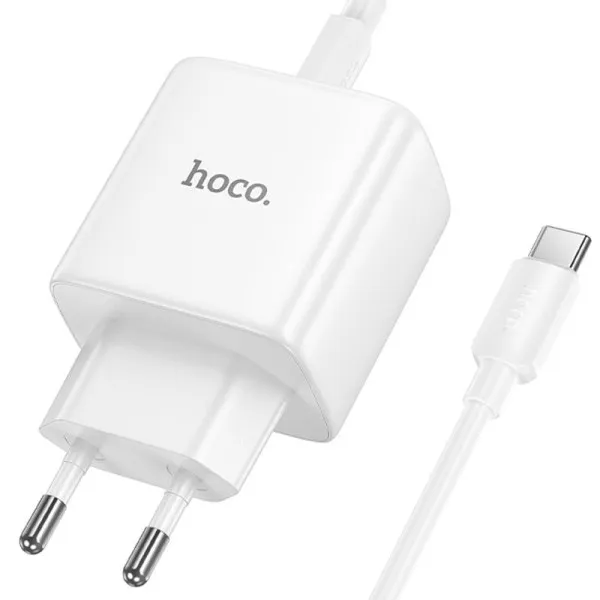 СЗУ Hoco N83 Profit PD40W (1USB-C) + кабель Type-C to Type-C — Белый — фото 3