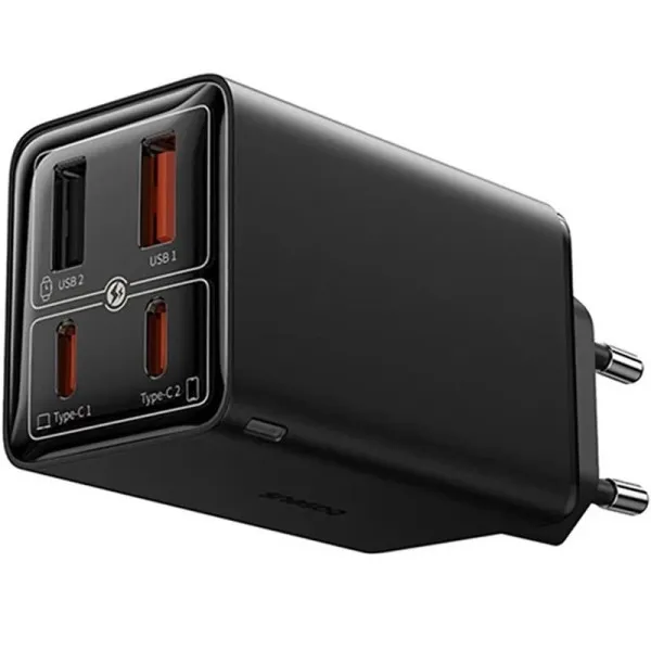 СЗУ Baseus GaN6 Pro Fast Charger PD100W+QC3.0 (2USB-A/2C) (P101627) — Черный — фото 1