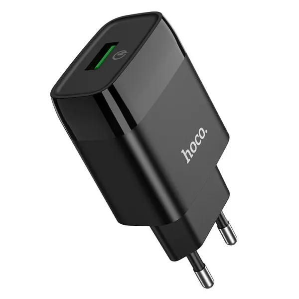 СЗУ Hoco C72Q Glorious QC3.0 18W (1USB-A) — Черный — фото 1