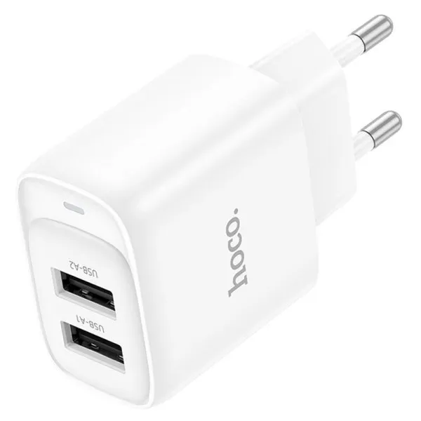 СЗУ Hoco C141A Smart 2.1A (2USB-A) — Белый — фото 2