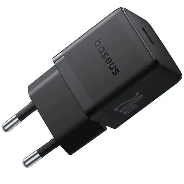 СЗУ Baseus Palm Fast Charger PD20W (1USB-C) + кабель Type-C to Type-C (P10111602) — Черный — фото 4