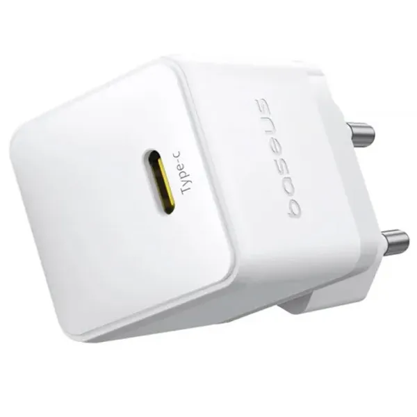 СЗУ Baseus Palm Fast Charger PD20W (1USB-C) + кабель Type-C to Type-C (P10111602) — Белый — фото 2