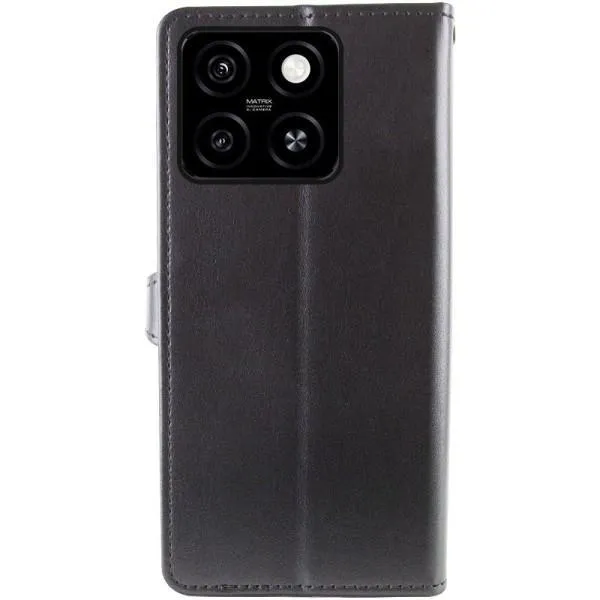 Кожаный чехол-книжка GETMAN Gallant (PU) для ZTE Blade A55 4G — Черный — фото 5