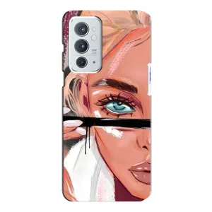 Силиконовый Чехол на OnePlus 9RT с картинкой Стильных Девушек (Девушка и ресницы)