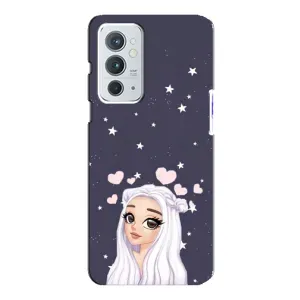 Чехол Стильные девушки на OnePlus 9RT (Девушка и сердечки)