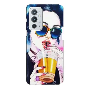 Чехол с картинкой Модные Девчонки OnePlus 9RT (Девушка с коктейлем)