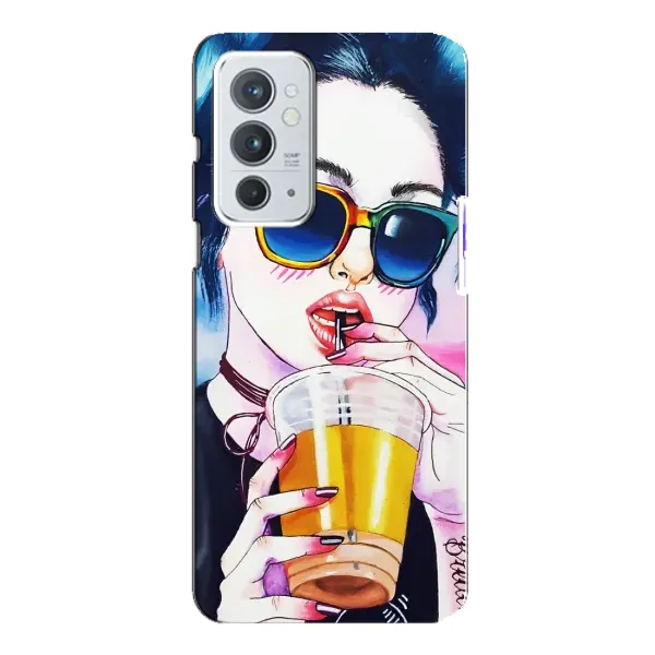 Чехол с рисунком «Девушка с коктейлем» для OnePlus 9RT