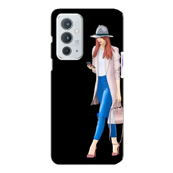 Чехол с рисунком «Девушка со смартфоном» для OnePlus 9RT