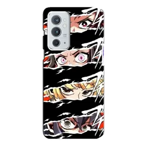 Силіконові чохлі з очіма Anime для ВанПлас 9рт (Очі на чорному)