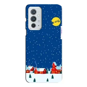 Силіконовий бампер на різдво для OnePlus 9RT (Місто в снігу)