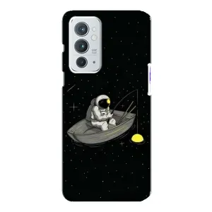 Силиконовый Чехол с принтом "Космонавты" на OnePlus 9RT (Космонавт на рыбалке)