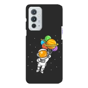 Силиконовый Чехол с принтом "Космонавты" на OnePlus 9RT (Космонавт с шариками)