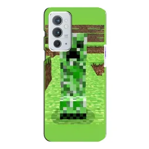 Чехлы для OnePlus 9RT (Персонажи Майн Крафт) (Крипер 2)