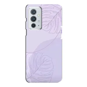 Чохол квітковий дизайн для OnePlus 9RT (Монстера фіолетова)