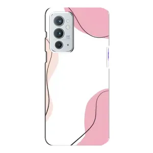 Чохол квітковий дизайн для OnePlus 9RT (Рожевий фон)