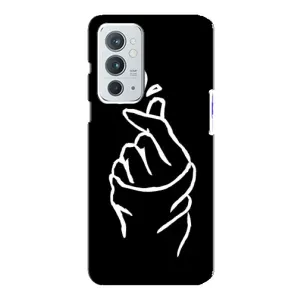 Чохол (Знак сердечка) для OnePlus 9RT (Сердечко на чорному)