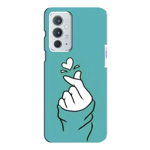 Чохол (Знак сердечка) для OnePlus 9RT (Сердечко на бірюзовому)