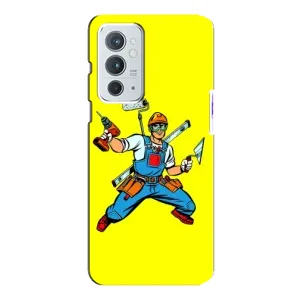 Силиконовый бампер (Работники) на OnePlus 9RT (Строитель)