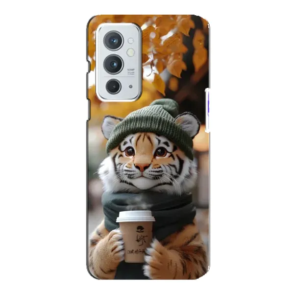 Чехол с рисунком «Тигр с кофе» для OnePlus 9RT Чехол с рисунком «Тигр с кофе» для OnePlus 9RT