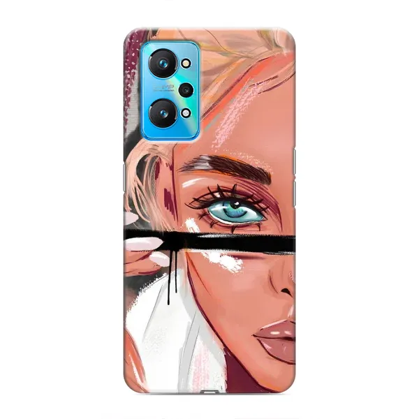 Чехол с рисунком «Девушка и ресницы» для Realme GT Neo 2