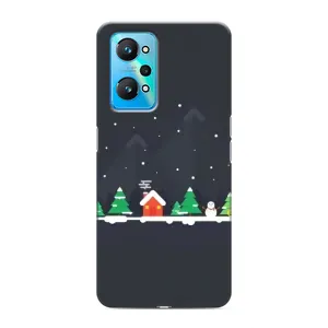 Силиконовый бампер на рождество для Realme GT Neo 2 (Город зимний)