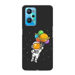 Силіконовый Чохол з принтом "Космонавти" на Realme GT Neo 2 (Космонавт з кульками)