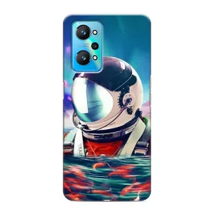 Силіконовый Чохол з принтом "Космонавти" на Realme GT Neo 2 (Космонавт у воді)