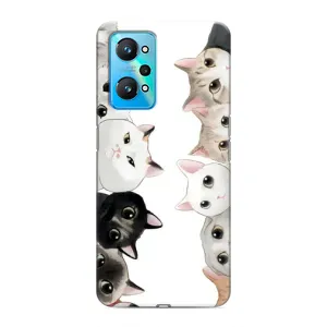 Силиконовый чехол с котиком для Realme GT Neo 2 (Коты)