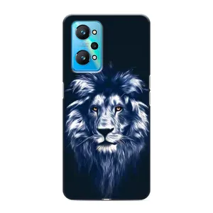 Чехол с картинкой на Realme GT Neo 2 (Лев - синий)